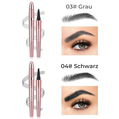 🎁✨Wasserfester Micro-Fork Augenbrauenstift, langanhaltende Brownen-Pen für natürliche, haarähnliche Striche