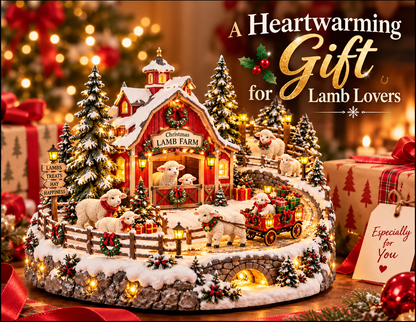 Christmas Lamb Farm Village™ — Lighted & Animated Holiday Scene