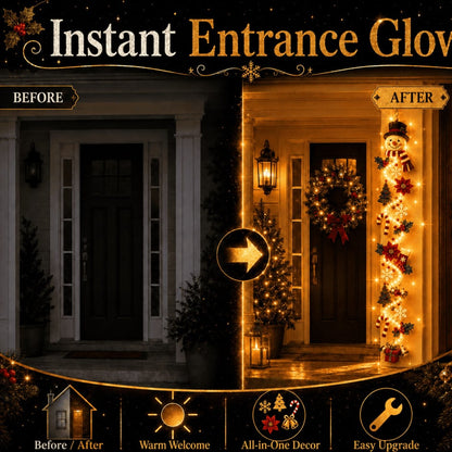 🎄 Christmas Magic Glowing Door Hanger – Light Up Your Door for the Holidays