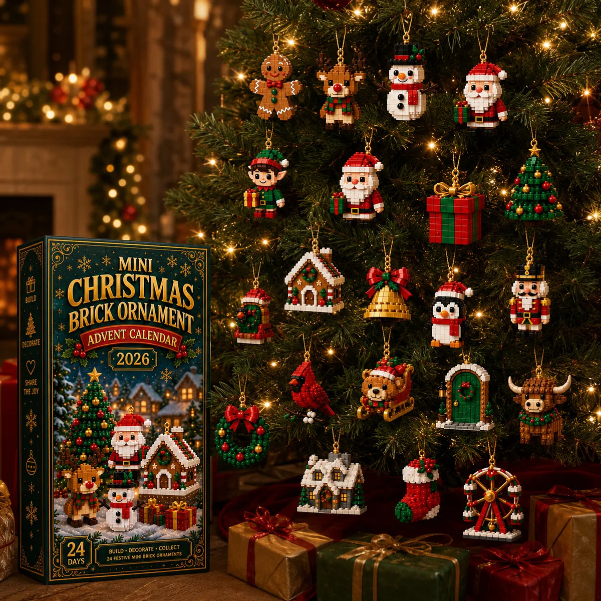 Christmas brick ornament display ideas