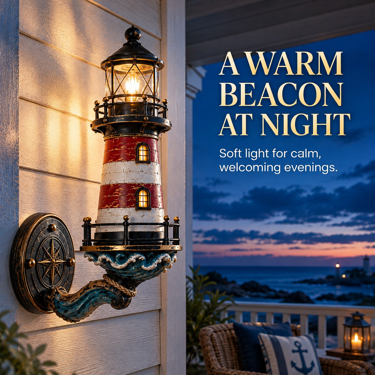 🔥 LIMITED-TIME 50% OFF | 🌊 Vintage Coastal Lighthouse Wall Light™ – Nautical Beacon Glow for a Warm Seaside Home