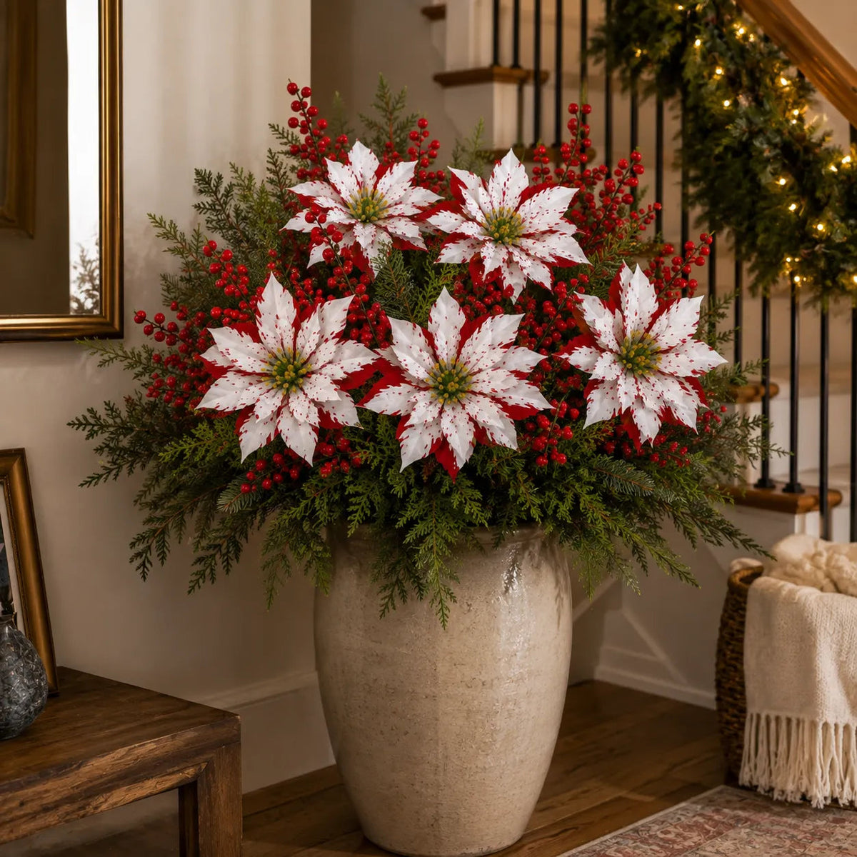 ❀Christmas Poinsettia Planter Inserts