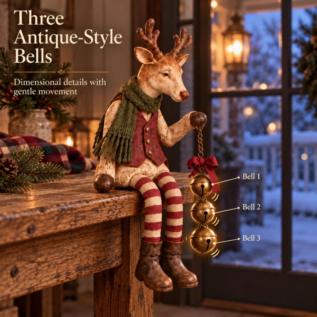 🤎Vintage Old Reindeer Shelf Sitter🎁