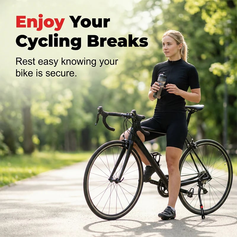 Adjustable bike kickstand length