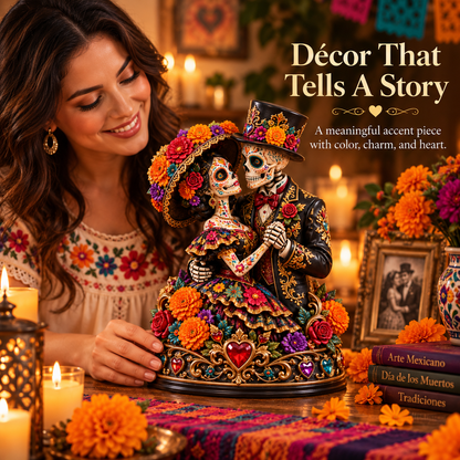 💀 LIMITED-TIME 50% OFF | 💞 Day of the Dead Catrina Figurines – Festive Couple Collectible Decor
