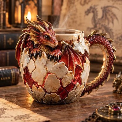 ⏳ Last Day 48% OFF – 🐉 Dragonbound Realms™ Sculpted Dragon Mug Collection | 6 Fantasy Realm Designs with Raised 3D Dragon Details ☕
