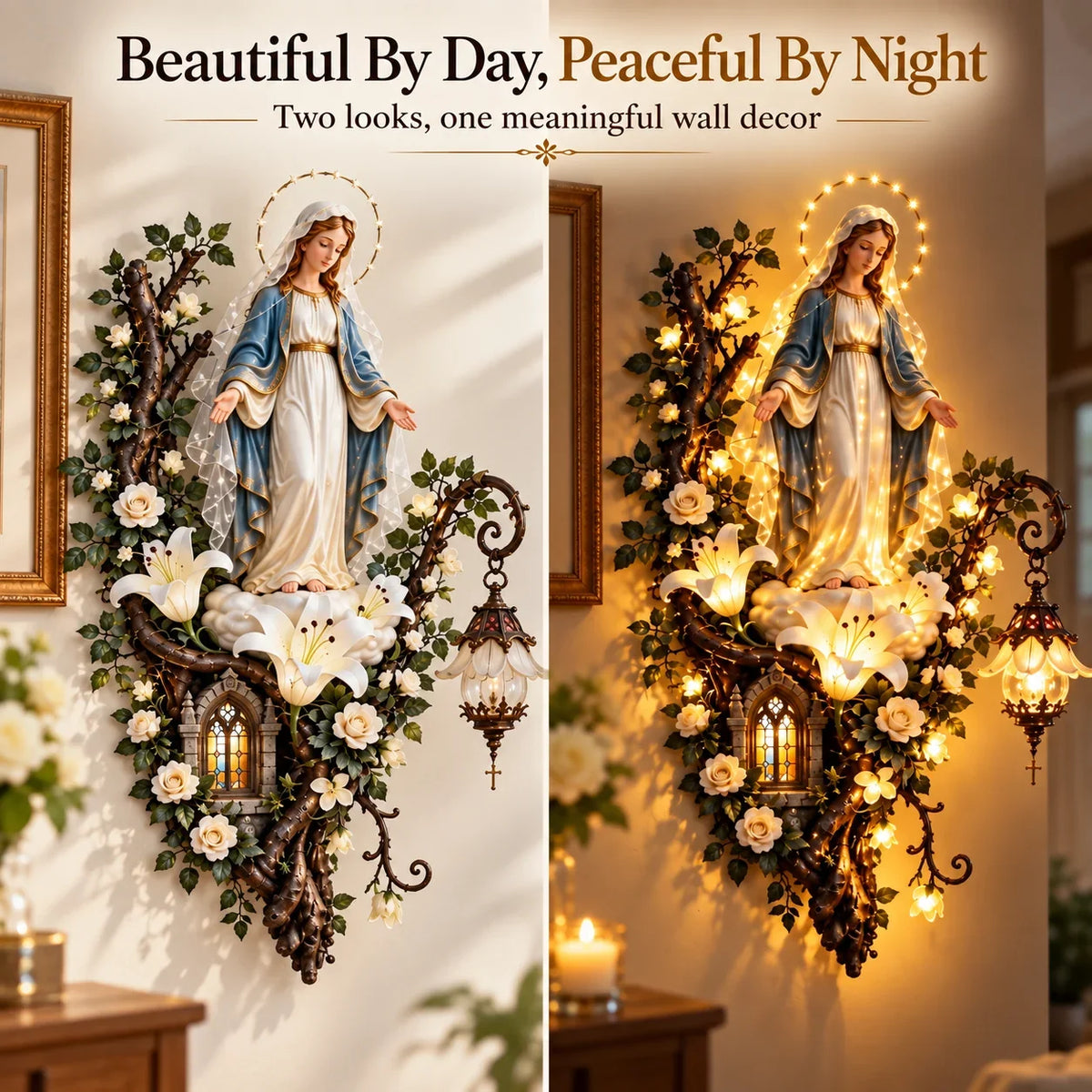 Starry halo around Virgin Mary