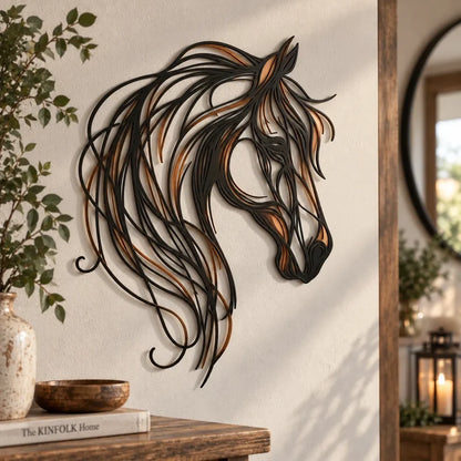 Horse Head Metal Wall Art