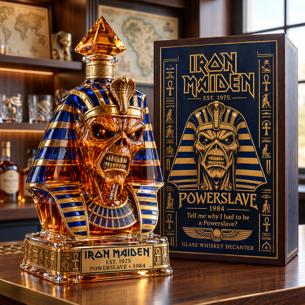 🔥 LAST DAY 50% OFF | Pharaoh’s Curse™ Egyptian Skull Whiskey Decanter – Ancient Egypt Collector Bottle & Bar Centerpiece