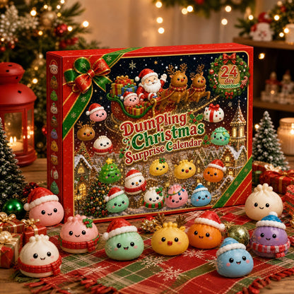 🎄Christmas Dumpling Squishy Advent Calendar🎁 24 Cute Surprise Fidget Toys