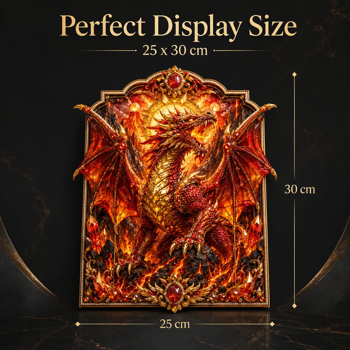 🐉 3D Layered Dragon Diamond Painting Kit, 5 Styles Fantasy Crystal Pearl Drill DIY Art Decor 25×30cm