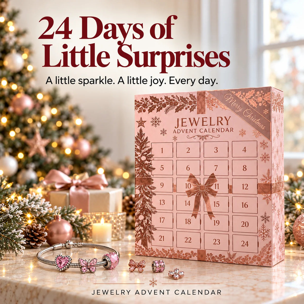 🎄 24-Day Christmas Jewelry Advent Calendar – A New Surprise Every Day