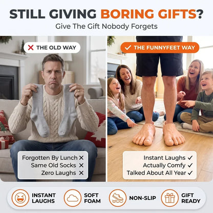 🔥 Last Day 49% Off – Barefoot Prank Slippers✈️buy 2 Free Shipping✈️
