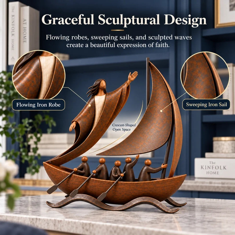 Peace in the Storm sailboat sculpture size and dimensions