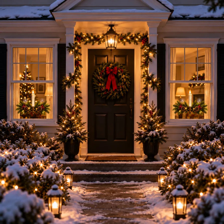 🔥 LAST DAY 50% OFF 🔥Vintage Christmas Window Candle Swag with Remote