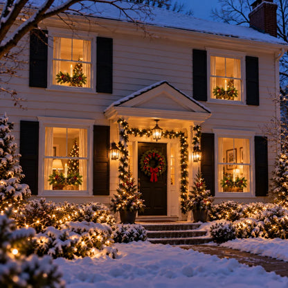 🔥 LAST DAY 50% OFF 🔥Vintage Christmas Window Candle Swag with Remote
