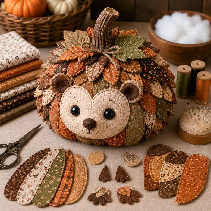 Whimsical Patchwork Pumpkin Friends DIY Sewing Kit – Beginner-Friendly Autumn Craft Set