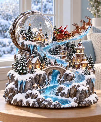 Santa’s Winter Journey | Illuminated Snow Globe Village