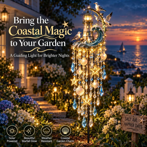 ✨🌊 Lighthouse Tide Glow – Solar Coastal Garden Light
