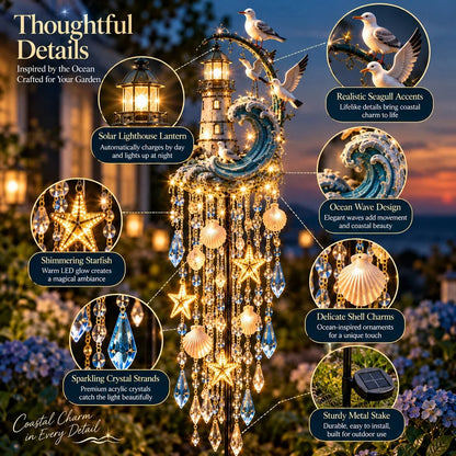 ✨🌊 Lighthouse Tide Glow – Solar Coastal Garden Light
