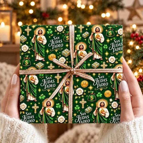 🔥Last Day 49% OFF - ✝️🎁San Judas Tadeo Christmas Wrapping Paper
