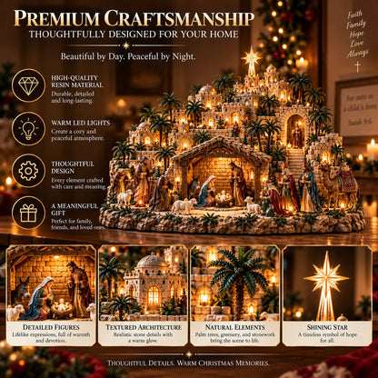 ✨ Remember the Night That Changed Everything! — The Holy Night of Bethlehem Illuminated Nativity Village