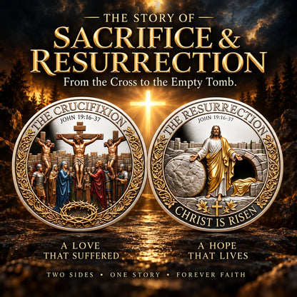 Two Sides, One Promise – Crucifixion & Resurrection Commemorative Badge