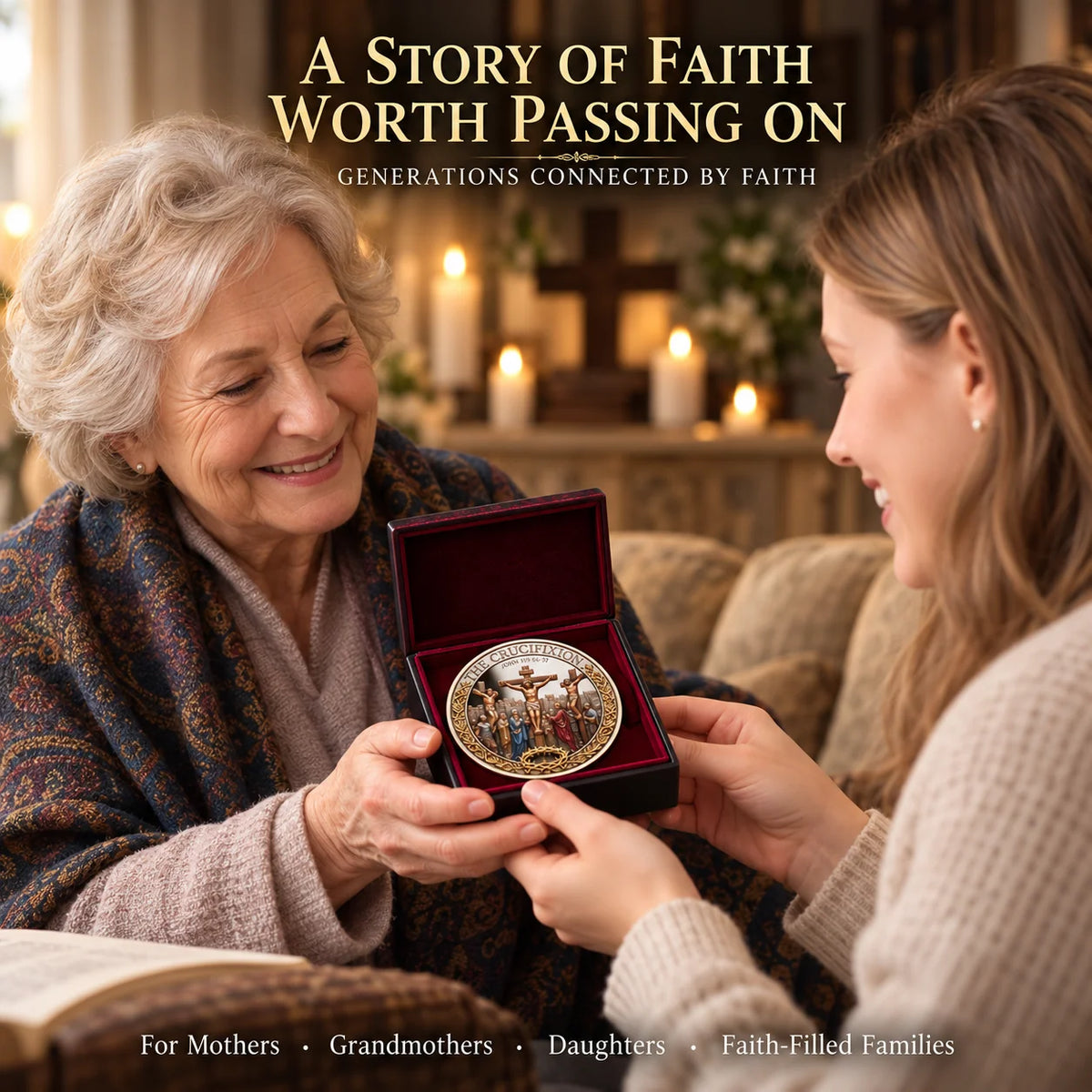 Two Sides, One Promise – Crucifixion & Resurrection Commemorative Badge