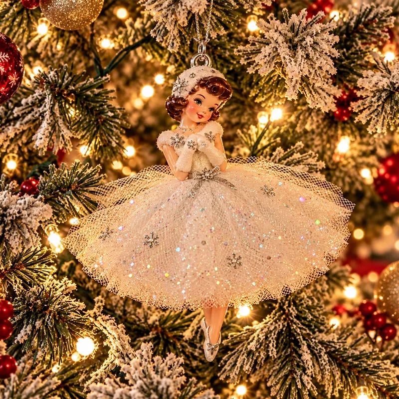 Vintage inspired Christmas lady ornament display inspiration