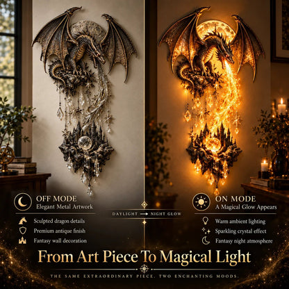 🔥 Last Day 50% OFF – 🐉 Dragonfire Moonlight Wall Lamp | Enchanted Fantasy Castle Decor 🌙