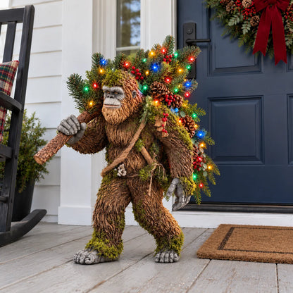 🎄 Woodland Sasquatch – Lighted Christmas Porch Decor