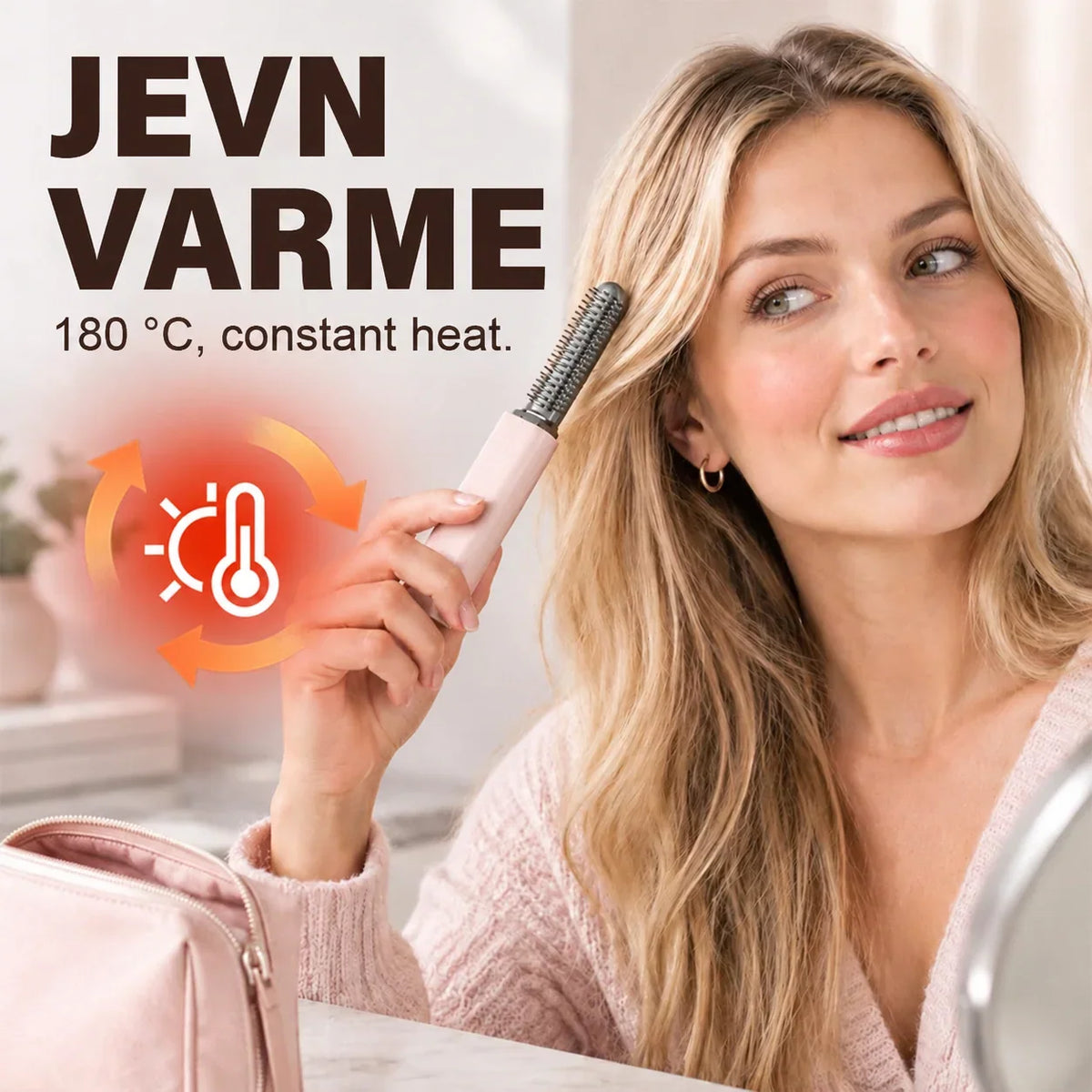 ✨ Tired of Messy Bangs? Style Them Anytime with This Compact Wireless Hot Comb! 💖