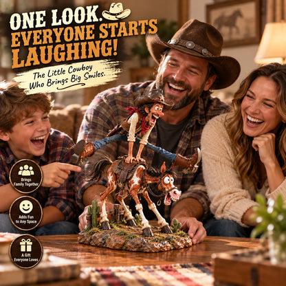 🤠Hold My Hat! – Fun Wild West Figurine🐴