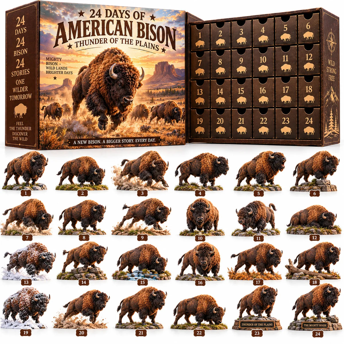 🦬24 Days of Wild American Bison – The Spirit of the Great Plains
