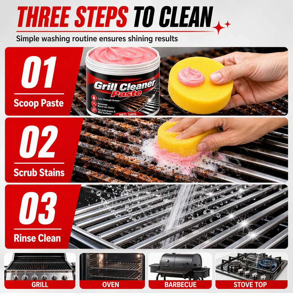 Oven And Grill Cleaning Paste For Tough Grease Removal⏳