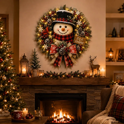 🔥Hot Sale 49% OFF-⛄ Snowman Glow Christmas Wreath