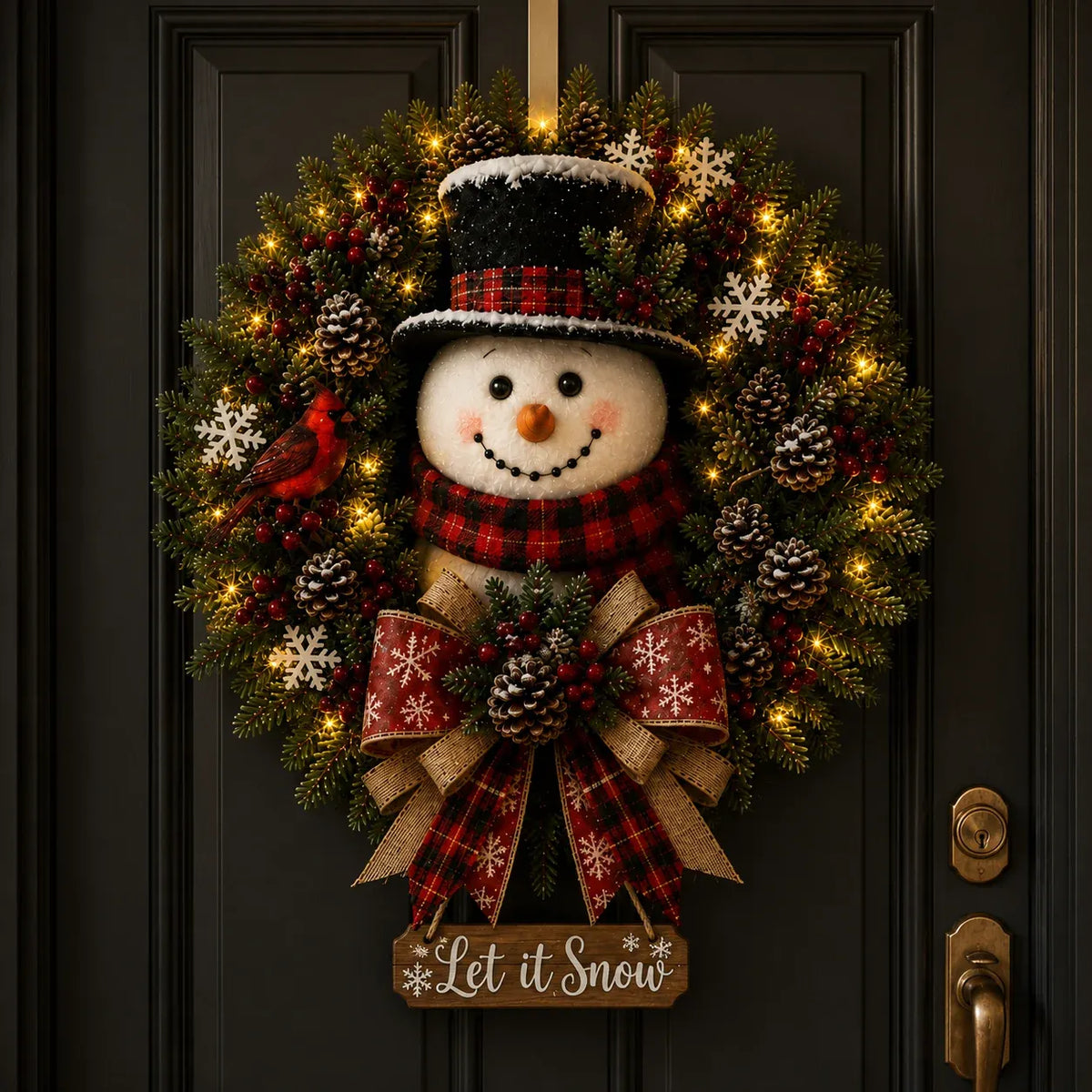 🔥Hot Sale 49% OFF-⛄ Snowman Glow Christmas Wreath