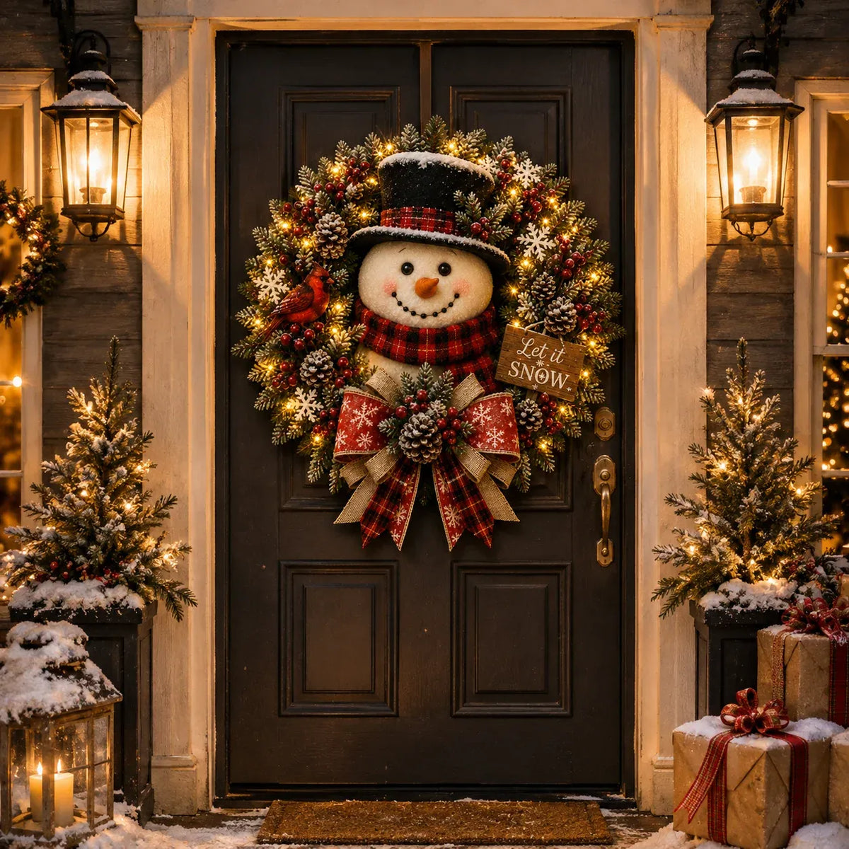 🔥Hot Sale 49% OFF-⛄ Snowman Glow Christmas Wreath