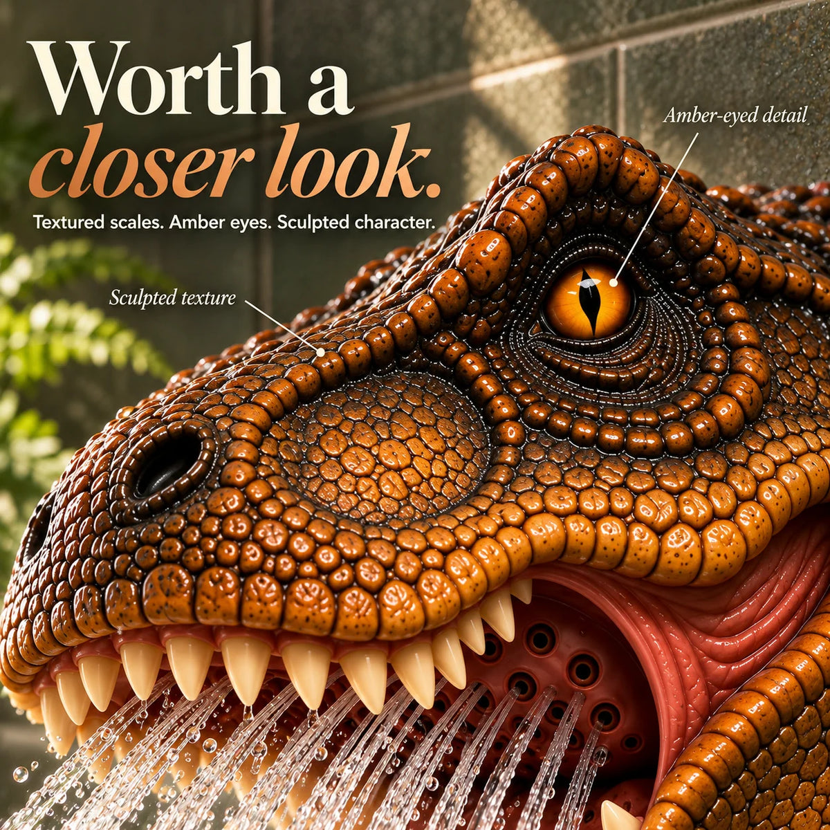 🦖Prehistoric Splash – T-Rex Shower Head