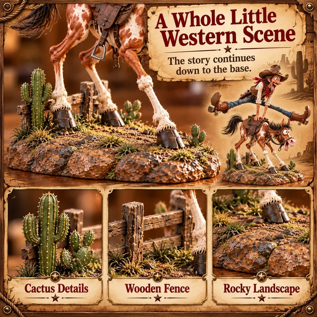 🤠🐴 Hold My Hat! – Funny Cowboy & Horse Figurine | A Gift Full of Western Personality 🎁✨