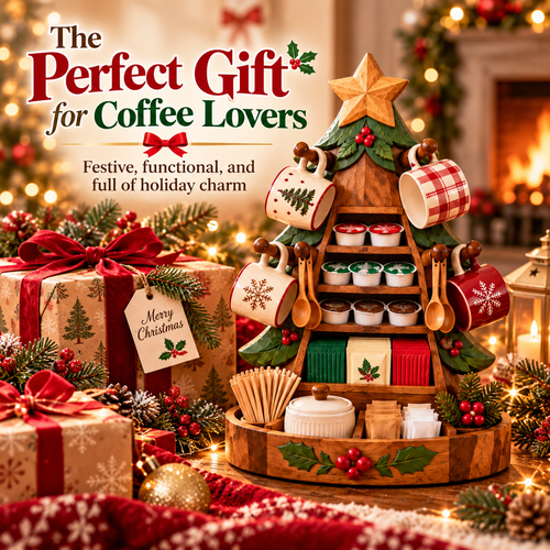 ☕🎄MerryBrew Tree™ Christmas Coffee Station Organizer