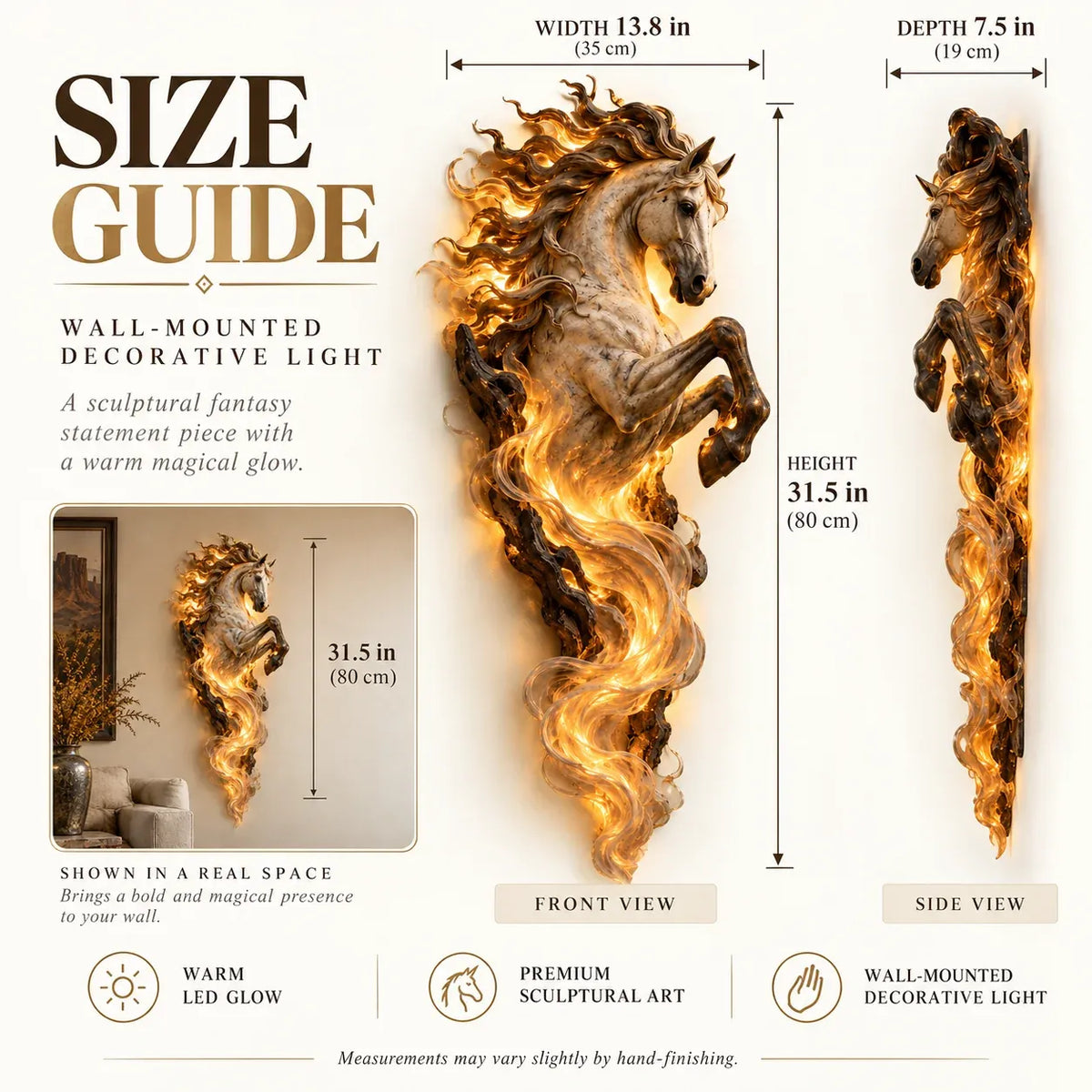 🔥Last Day 49% OFF -🦄 Celestial Flame Unicorn Wall Sconce – A Magical Guardian Awakens on Your Wall