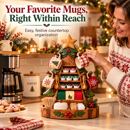 ☕🎄MerryBrew Tree™ Christmas Coffee Station Organizer