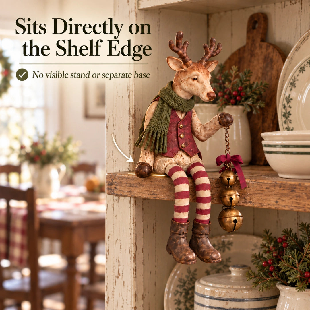 🤎Vintage Old Reindeer Shelf Sitter🎁