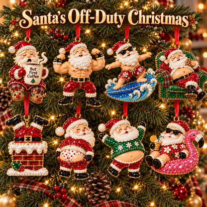 🎄 Limited-Time Christmas Sale | 2026 Santa’s Off-Duty Ornaments – 8 Sparkling Designs for a Tree Full of Cheer ✨