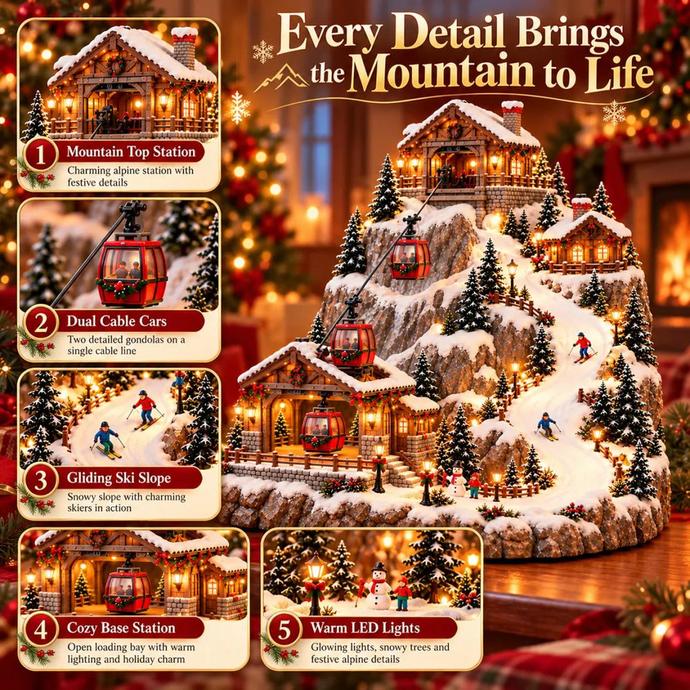 Alpine Christmas village displayed at home