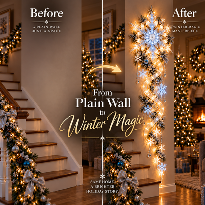 ❄️ Limited-Time Christmas Sale | Giant Snowflake Blizzard Trail™ – Turn Your Home into a Glowing Winter Wonderland 🎄✨