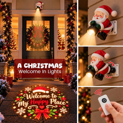 🎅Santa Christmas Welcome Light Projector | – Festive Holiday Doorway Light with Remote Control ✨