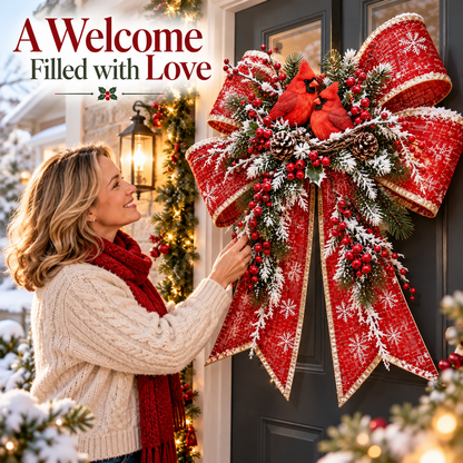 🎀🎄 Christmas Magic Bow Door Hangers – Oversized Light-Up Holiday Bows in 6 Festive Styles