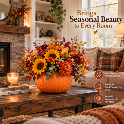 Harvest Bloom Pumpkin™ – 2-in-1 DIY Flower Vase & Fall Centerpiece
